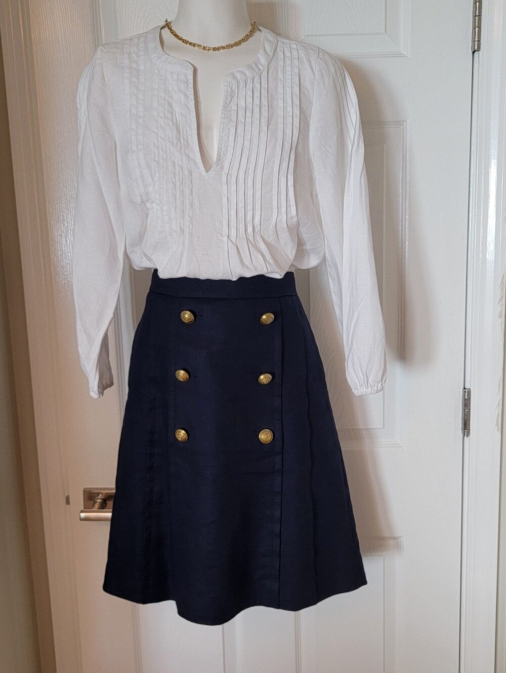J CREW Linen A-Line Skirt - Picture 1 of 11